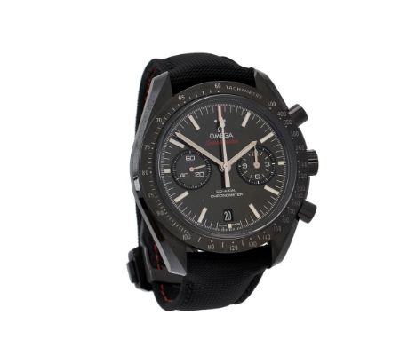 Omega, Speedmaster Dark Side of the Moon, Ref. 311.92.44.51.01.007,   Black ceramic wrist watch, no. 86710205, circa 2018   M