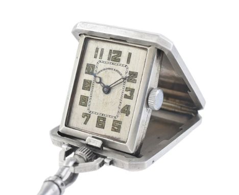 Abercrombie &amp; Fitch, Silver coloured purse watch   Movement: Windsor Watch Co. manual wind, 16 jewels, 2 adjustments   Ca