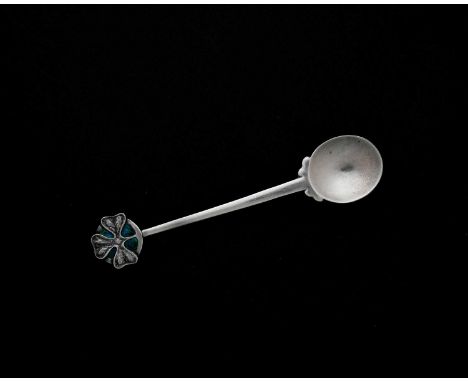 Rex Silver for Liberty and Co., an Arts and Crafts silver and enamelled spoon, William Hair Haseler, Birmingham 1905, the ova