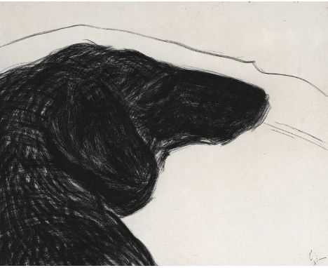 David Hockney R.A. (British, 1937), Dog Etching No.11, from Dog Wall, signed and dated 1998 l.r., etching No.28/35, 22 by 26.