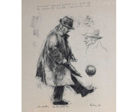 Harold Riley (British, 1934-2023), Lowry and I Played Football in a Park off the Oldham Rd, Ancoat's - November 1961, signed 