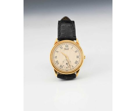 Piaget, an 18ct gold Gouverneur wrist watch, reference 15968, serial 543730, Swiss convention marks, signed manual winding mo