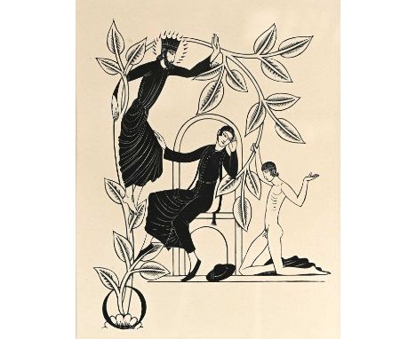 Eric Gill (British, 1882-1940), The Reeve's Tale, wood engraving, 21 by 17.5cm; The Parson's Tale, wood engraving, 19 by 14.5