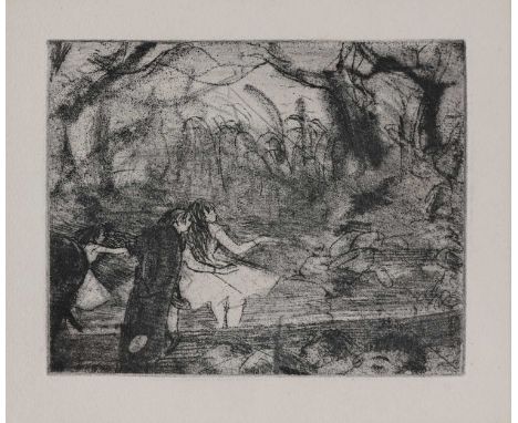 Edgar Degas (French, 1834-1917), Sur la Scene No.3. On Stage No.3, (1876-1877), etching, issued by Amboise Voillard in an edi