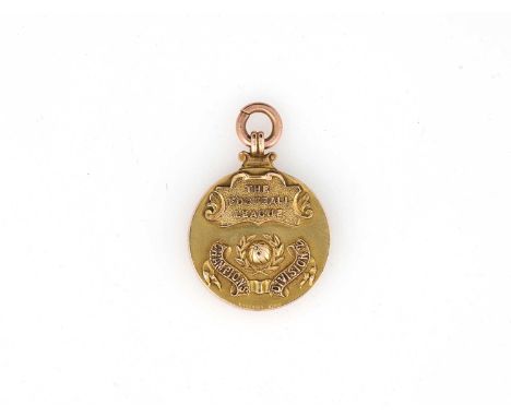 Stanley Matthews, 9 carat gold Football League Champions Division 2 medal, Stoke City Football Club 1932-33, S Matthews, insc