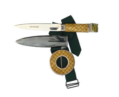 Gerald Benney C.B.E. (British 1930-2008), a cased set of Scottish interest, comprising a silver and enamel sgian dubh or skea