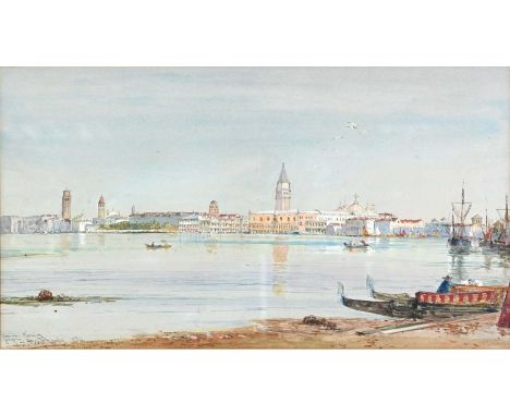 Thomas Bush Hardy (British, 1842-1897), Venice, Morning, signed, titled, and dated 1880 l.l., watercolour, 20 by 33cm, framed