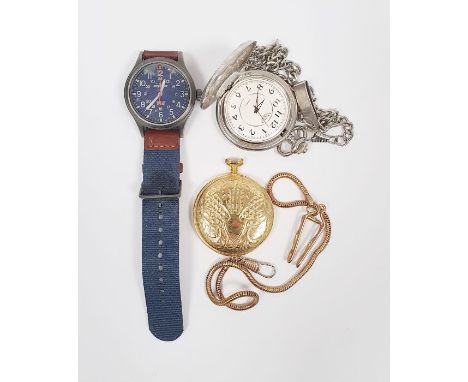 Timex gent's wristwatch, a Limus quartz pocket watch and another Condition ReportReport Request: Additonal photos (only)