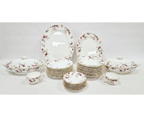 Minton Ancestral dinner and tea service&nbsp;with two tureens, serving plates, gravy jug, 12 dinner plates, dessert plates, s