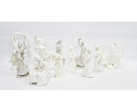 Group of 20th century Royal Worcester and Wedgwood figures comprising Spirit of the Dance' (limited edition no. 1022/5000), '