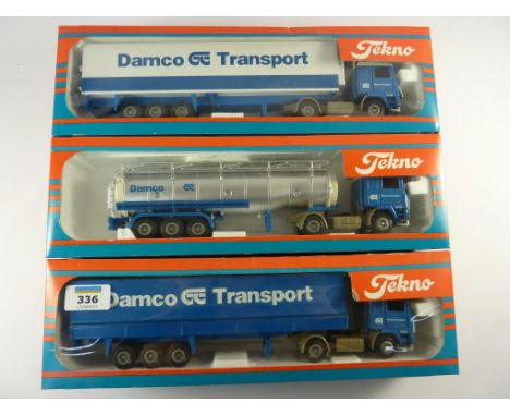 Three Tekno 'Damco Transport' 1:50 scale models (boxed)