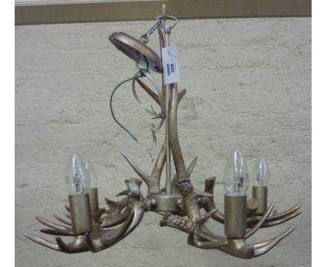 Gilded (faux) antler chandelier H44cm 