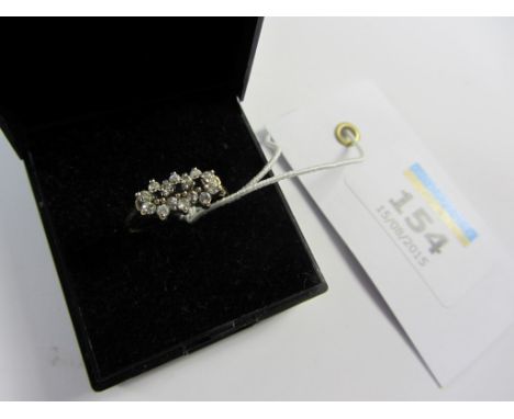 Diamond and sapphire ring hallmarked 9ct