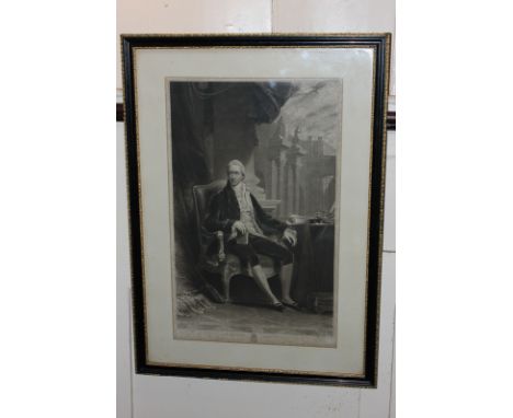After Lonsdale, portrait of William Manning, Governor of the Bank of England, 19th century monotone print engraved by Charles
