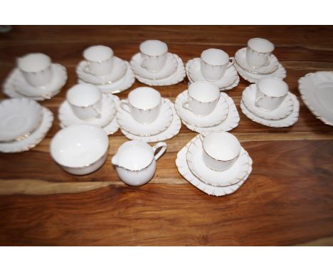 Royal Albert art deco vintage crown china- Made in England- Cream jug, sugar basin, 2x Large sandwich plates, 10x cups, 10x s