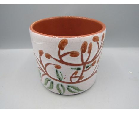 Signed Poole pottery vase 14cm dia 12.5cmH