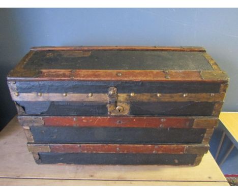 Victorian domed trunk 70cmW 42cmD 45cmH