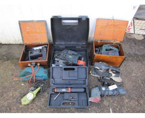 power tools including sanders and planers (some plugs removed)&nbsp;