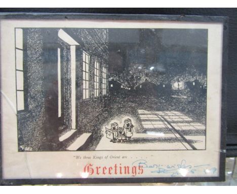 A Giles signed print dated 1969