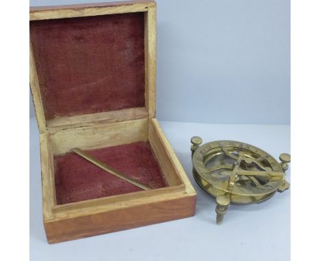 A reproduction Ramsden London sextant in wooden case 