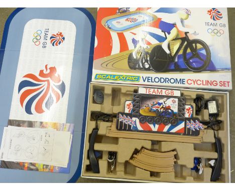 A Scalextric Velodrome cycling set, Official Team GB, boxed, complete