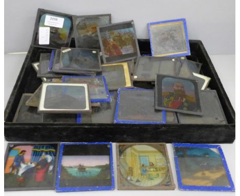 A box of coloured lantern slides **PLEASE NOTE THIS LOT IS NOT ELIGIBLE FOR IN-HOUSE POSTING AND PACKING** 
