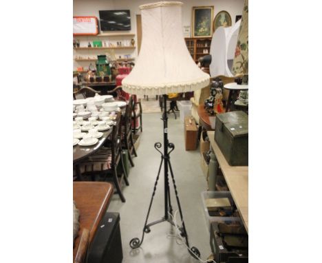 Wrought Iron Telescopic Standard Lamp
