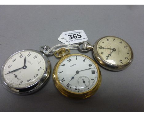 Three vintage pocket watches including Smiths and Inventic