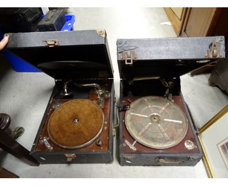 Vintage Columbia Record Player and another