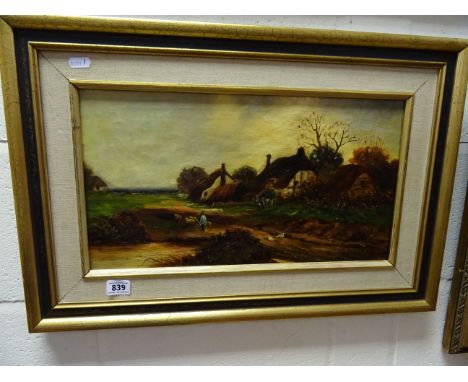 Early 20th Century oil on canvas ; figures in a landscape, signed N. Ashworth 
