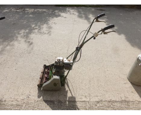 Early 1960's J P Simplees 14 " Cylinder Mower with Briggs Stratton Engine with Grass Box