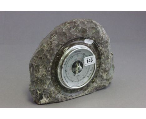 Vintage Cornish Serpentine Shortland SB Mantle Barometer