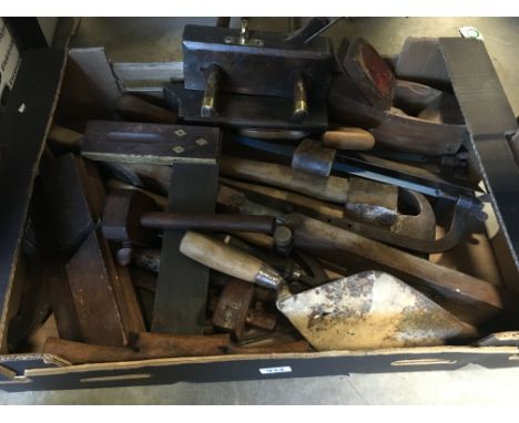 A box of vintage tools