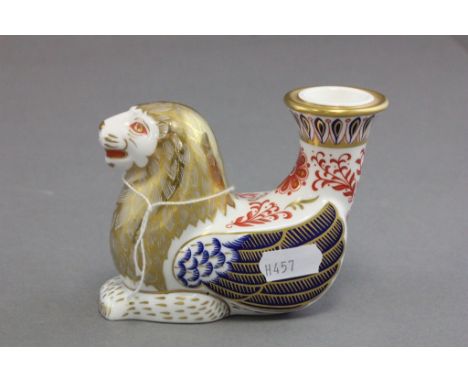Royal Crown Derby Lion Candlestick