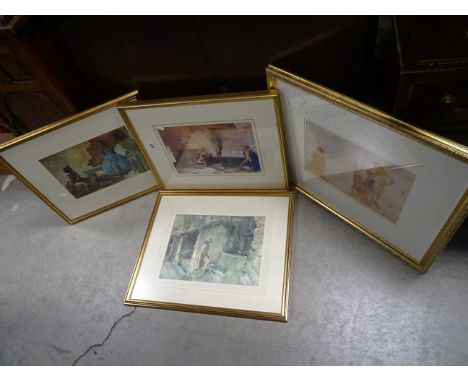 Four Framed and Glazed Russell Flint Prints