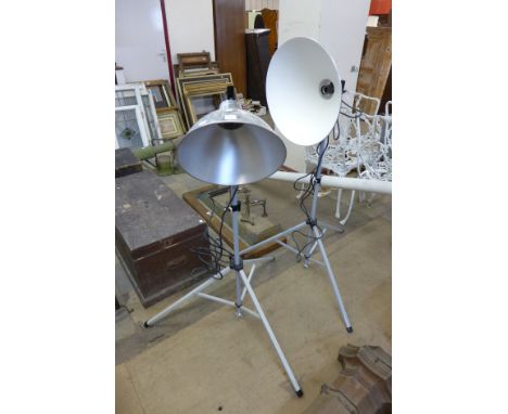 Two tripod spotlights