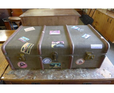 A steamer trunk