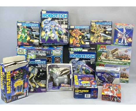 VARIOUS HARMONY TOYS ROBOTECH SOLDIERS, Cyber-Dog 2 remote control robot dog, Sonic voice control dog, all boxed with other (