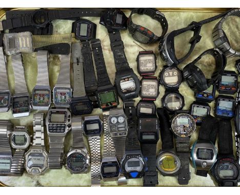 RETRO & LATER DIGITAL WATCH AND WRIST GAME COLLECTION, APPROX. 40, mostly by Casio and Citizen, with some others, conditions 