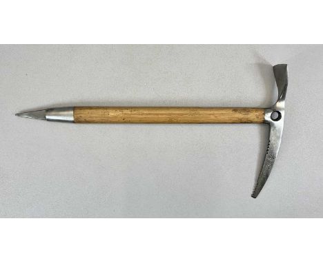 CHOUINARD ITALY ICE AXE, with wooden shaft, steel head and spike, 54.5cms LProvenance: private collection Conwy