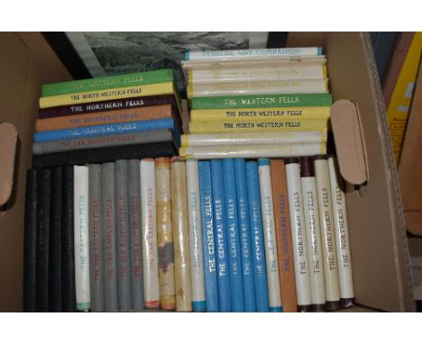 Wainwright. Pictorial Guides to the Lakeland Fells. A carton. Books 1-7. Mixed early impressions, some first editions in the 