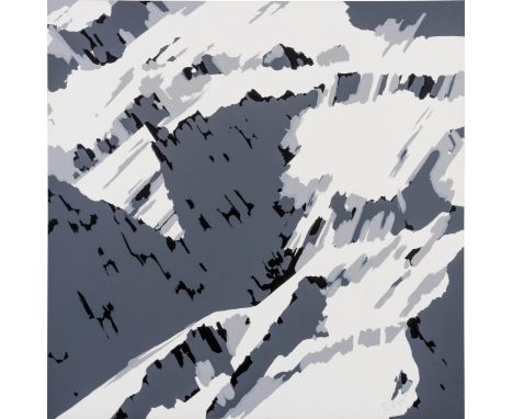 Gerhard Richter (1932 Dresden) (F)'Schweizer Alpen B2' (aus: Schweizer Alpen II), Siebdruck in Schwarz und zwei Grautönen auf