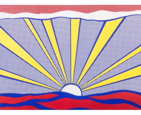 Roy Lichtenstein (1923 New York - 1997 ebenda)'Sunrise', Farboffsetlithografie auf Vellum, 1965, 44 cm x 59 cm Plattenmaß, 46