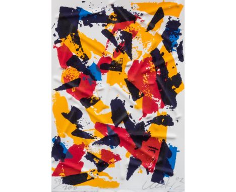 Günther Uecker (1930 Wendorf) (F)'Splitter III' (aus der Serie: Splitter), Prägedruck und Farblithografie auf starkem Bütten,