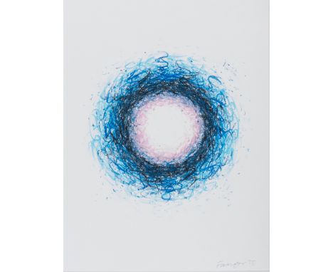 Wojciech Fangor (1922 Warschau - 2015 ebenda) (F)Circle, Pastellkreide auf Papier, 58,5 cm x 50 cm Blattmaß, signiert, 75 dat