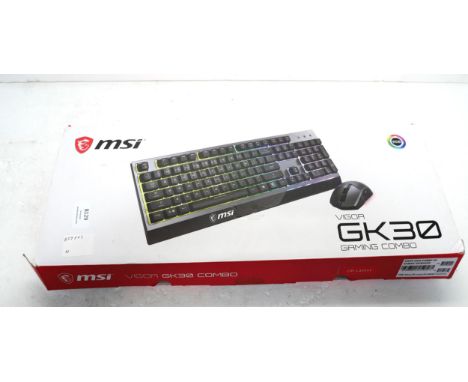A boxed MSI Vigor GK30 gaming keyboard