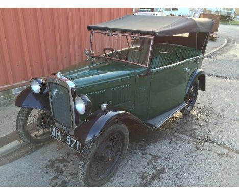 1932 Austin 7 AH Tourer. Reg. no. AHK 971. Chassis no. M2690. Engine no. M173675. The significance of the introduction of the