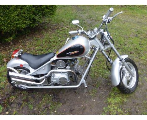 ATC Diablo Chopper . Reg. no. n/a. Frame no. Unknown. Engine no. Unknown. This 50 cc ohc machine is four speed and it has a s