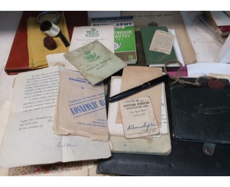 Extremely large collection of military paperwork, photographs and ephemera, relating to Sergeant Wall c.WWI including various