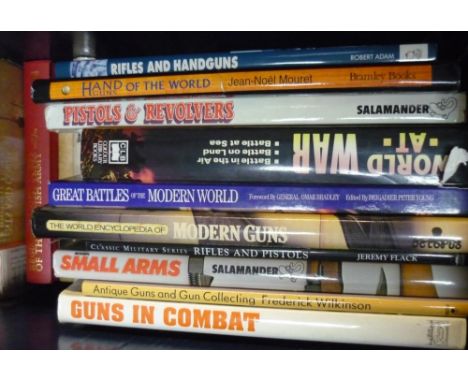 Selection of mostly hardback military related books, including Military Regiments And Corps Of The British Army, Great Battle